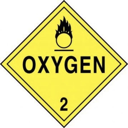 Accuform DOT PLACARD HAZARD CLASS 2 GASES MPL204RM100 MPL204RM100
